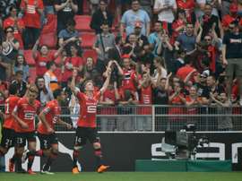 Benjamin Bourigeaud a ouvert le score pour Rennes. AFP