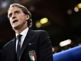 Le sélectionneur de lItalie Roberto Mancini. AFP