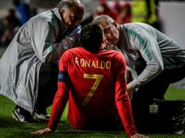 Cristiano Ronaldo s'exprime sur sa sortie du match. AFP