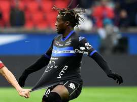 Le milieu de Bastia Allan Saint-Maximin lors du match contre le PSG au Stade de France. AFP