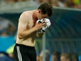 Rudy tuvo que abandonar el Alemania-Suecia en el minuto 26. AFP