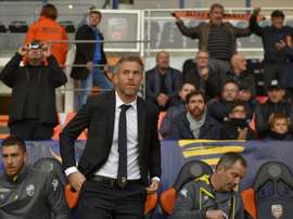 Le Lorient de Landreau a dominé le derby contre Brest. AFP