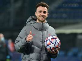 Diogo Jota is in 'frightening' form at Liverpool. AFP