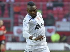 Thievy Bifouma, sous le maillot de Reims, face à Rennes, le 2 avril 2016