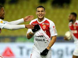 Rony Lopes exulte après avoir inscrit un but. AFP