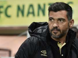 Le nouvel entraîneur de Nantes Sergio Conceiçao lors du match de Coupe de la Ligue face à Montpellier, le 13 décembre 2016 à La Beaujoire
