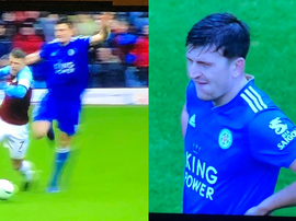Maguire, exclu après à peine quatre minutes de jeu. Capture/MiC