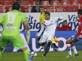 El defensa portugués del Sevilla, Diogo José Rosário (c). EFE/Archivo