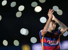 Neymar during the presentation of Barca players at the start of the season