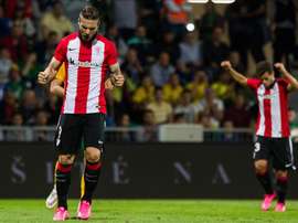 Kike Sola llega para capitanear el gol en el Getafe. EFE