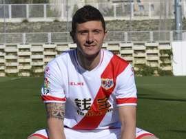 El delantero catalán Francisco Medina Luna, 'Piti', procedente del Granada durante su presentación como nueva incorporación al Rayo Vallecano dos años y medio después de su salida. EFE