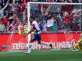 El-Arabi volvió a marcar ante el Celta. EFE