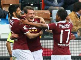 Andrea Belotti resgatou o Torino com uma cabeçada certeira. EFE/EPA
