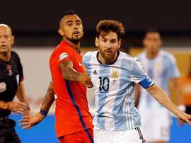 Prováveis escalações de Argentina e Chile. EFE