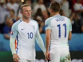 Wayne Rooney et Jamie Vardy lors d'un match de l'Euro 2016. EFE