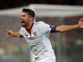 Le milieu de terrain et capitaine du FC Séville, Jorge Andújar 'Coke' pendant un match. EFE