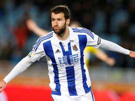 El delantero de la Real Sociedad, Agirretxe. EFE/Archivo