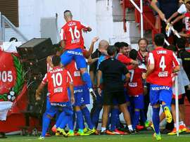 Con esta victoria, el Sporting de Gijón se sitúa en la tercera plaza de LaLiga. EFE/Archivo