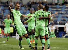Bruno César marcó el gol del Sporting de Lisboa en el Santiago Bernabéu. EFE