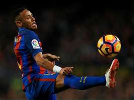 Passe de Neymar para gol de Messi foi a ação mais destacada contra o Real Sociedad. EFE/Archivo