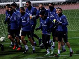 Plusieurs joueurs du Real Madrid pendant l'entraînement de l'équipe. EFE