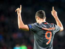 Lewandowski marcou. AFP