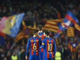 Denis Suárez a fait l'éloge de Messi. EFE