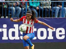 La jugadora navarra Eunate Arraiza milita en las filas del Athletic de Bilbao. EFE