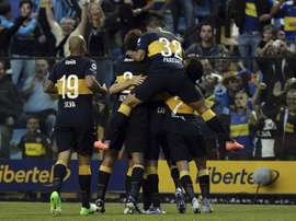 Jugadores de Boca celebran un gol ante Patronato. EFE/Archivo