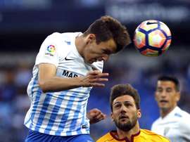 Le défenseur de Malaga, Diego Llorente, lors d'un match face à Séville en Liga. EFE