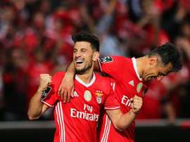 Dois dos nomes fortes da goleada em Tondela: Pizzi e Jonas. EFE/EPA