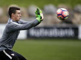 Le gardien de l'Athletic Club Kepa Arrizabalaga, à San Mamés. EFE