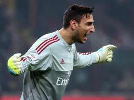Gianluigi Donnarumma was happy with the reception he received. EFE/Archivo