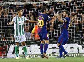 El Barcelona derrotó con comodidad al Betis en el Camp Nou. EFE