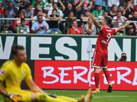 O atacante resolveu o jogo a favor do Bayern com dois gols. EFE/EPA