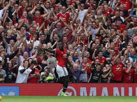 Everton goleado pelo Manchester United. AFP