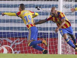 O Valencia bateu a Real Sociedad na sexta rodada da LaLiga. EFE