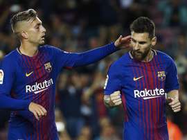 Messi a 'volé la vedette' à Deulofeu. EFE