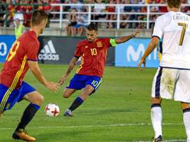 Dani Ceballos cerró la goleada a Eslovaquia marcando el cuarto del partido. EFE/Archivo