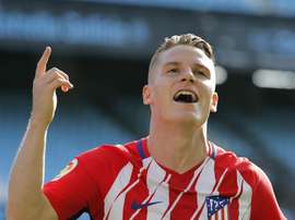 Gameiro resolveu o encontro para o Atlético de Madrid. EFE