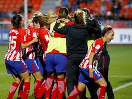 El Atlético es el vigente campeón de la Liga Femenina Española. EFE