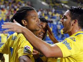 L'attaquant de Las Palmas intéresse les clubs français. EFE