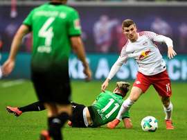 RB Leipzig e Mainz dividiram pontos neste sábado. EFE/EPA