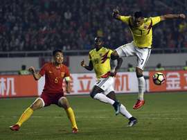A Colômbia 'atropelou' a China em jogo amigável. EFE