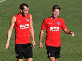 Luciano Vietto abandonó el entrenamiento por molestias. EFE/Archivo