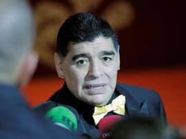 Maradona, feliz en el Al Fujairah. EFE/Archivo