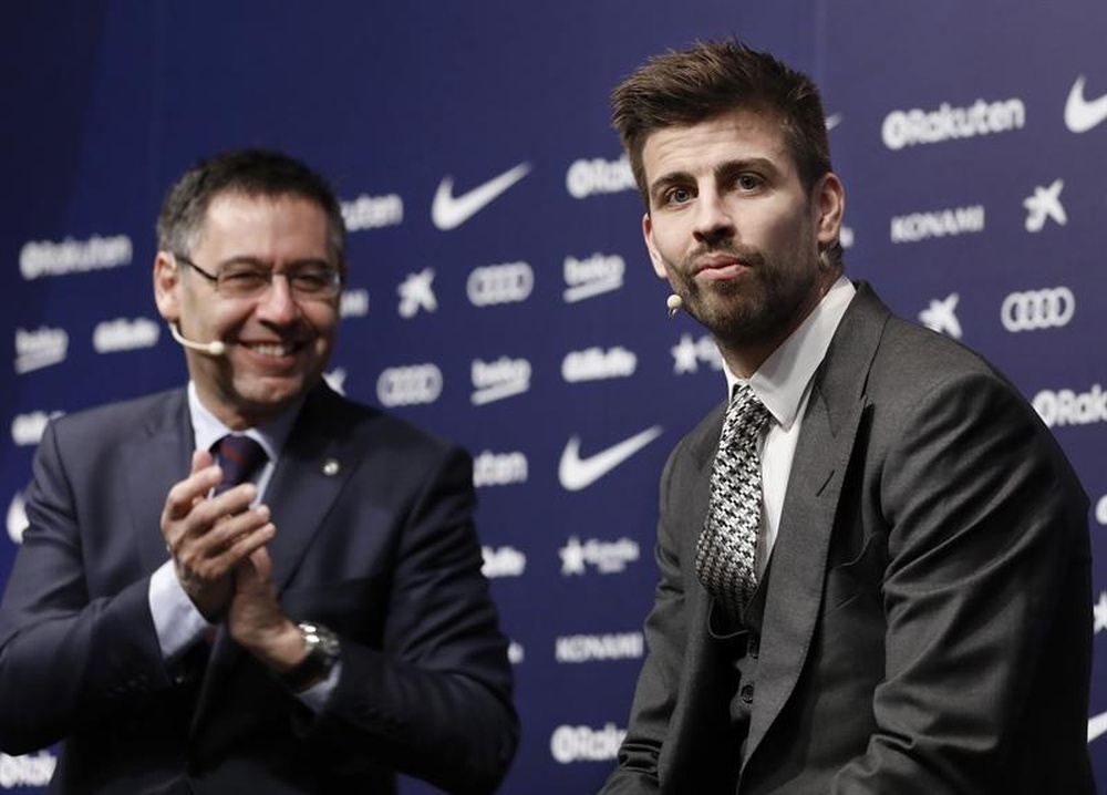 Piqué habló sobre Bartomeu. EFE