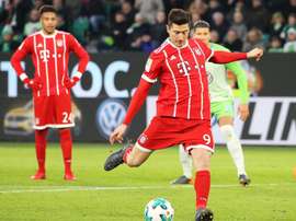 O Bayern sofreu para vencer o Wolfsburg. AFP