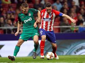 Atlético de Madrid - Lokmotiv Moscou: onzes iniciais confirmados. EFE