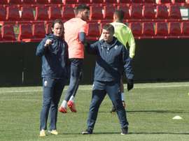 Pedro Morilla dirigió el entrenamiento. EFE